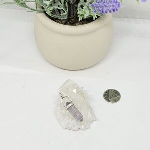 Silver and Purple Crystal Pendant